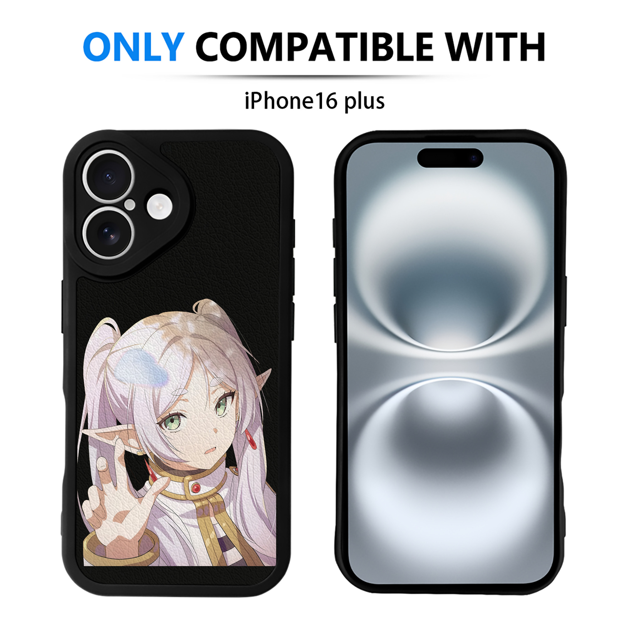 （画像用） 葬送のフリーレン Frieren 【iPhone 16シリーズ対応】シリコンスマホケース（レザー調） 材質：シリコン